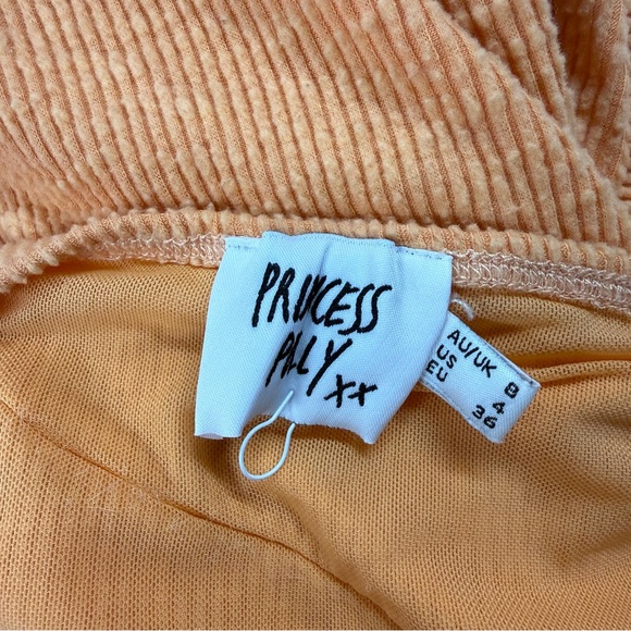 Princess Polly Oscar Midi Dress Orange Vibrant‎ Strapless Size 4 - Picture 6 of 6